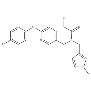 2-chloro-N-{[6-(4-fluorophenoxy)pyridin-3-yl]methyl}-N-[(1-methyl-1H-pyrazol-4-yl)methyl]acetamide结构式