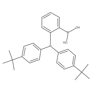 (2-(Bis(4-(tert-butyl)phenyl)amino)phenyl)boronic acid结构式