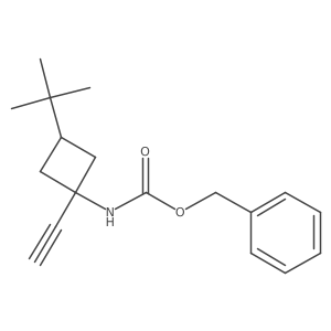 benzyl N-(3-tert-butyl-1-ethynylcyclobutyl)carbamate结构式