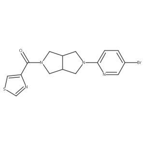 5-Bromo-2-[5-(1,3-thiazole-4-carbonyl)-octahydropyrrolo[3,4-c]pyrrol-2-yl]pyridine Structure