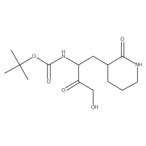 tert-Butyl ((S)-4-hydroxy-3-oxo-1-((S)-2-oxopiperidin-3-yl)butan-2-yl)carbamate结构式