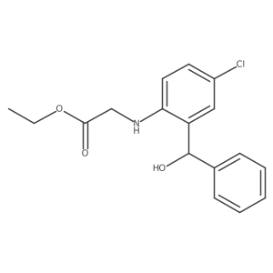 N-[4-Chloro-2-(hydroxyphenylmethyl)phenyl]glycine ethyl ester Structure