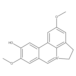 10-Hydroxy-2,9-dimethoxy-4,5-dihydropyrrolo[3,2,1-de]phenanthridin-6-ium结构式