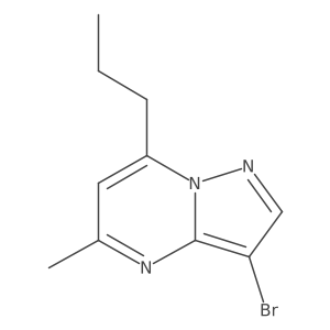 3-Bromo-5-methyl-7-propyl-pyrazolo[1,5-A]pyrimidine结构式
