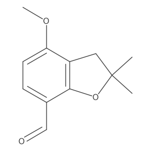 4-methoxy-2,2-dimethyl-3H-1-benzofuran-7-carbaldehyde结构式