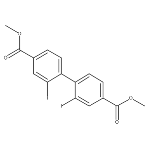 2,2'-Diiodobiphenyl-4,4'-dicarboxylic acid dimethyl ester结构式