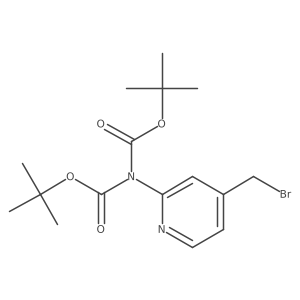 tert-butyl N-[4-(bromomethyl)pyridin-2-yl]-N-[(tert-butoxy)carbonyl]carbamate Structure