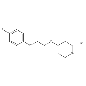 4-(2-(4-Fluorophenoxy)ethoxy)piperidine hydrochloride Structure