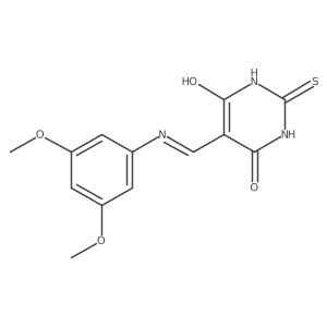 5-(((3,5-dimethoxyphenyl)amino)methylene)-2-thioxodihydropyrimidine-4,6(1H,5H)-dione结构式