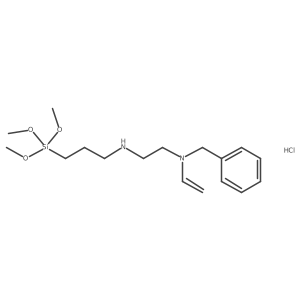 3-((2-(N-Vinylbenzylamino)ethyl)amino)propyltrimethoxysilane hydrochloride结构式