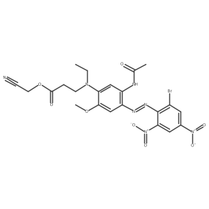N-[5-(Acetylamino)-4-[2-(2-bromo-4,6-dinitrophenyl)diazenyl]-2-methoxyphenyl]-N-ethyl-I(2)-alanine cyanomethyl ester结构式