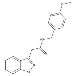 2-(1,2-benzoxazol-3-yl)-N-(4-methoxybenzyl)acetamide结构式