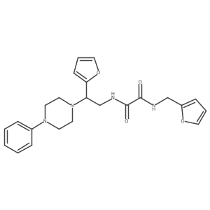 N1-(2-(furan-2-yl)-2-(4-phenylpiperazin-1-yl)ethyl)-N2-(furan-2-ylmethyl)oxalamide结构式