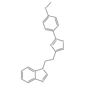 3-(2-(1H-benzo[d]imidazol-1-yl)ethyl)-5-(4-methoxyphenyl)-1,2,4-oxadiazole结构式