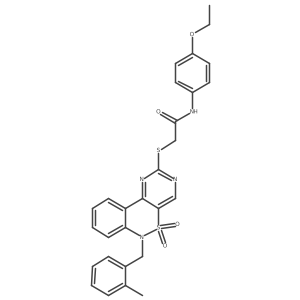 N-(4-ethoxyphenyl)-2-{[6-(2-methylbenzyl)-5,5-dioxido-6H-pyrimido[5,4-c][2,1]benzothiazin-2-yl]thio}acetamide Structure