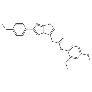 N-(2,4-dimethoxyphenyl)-2-[6-(4-methoxyphenyl)imidazo[2,1-b][1,3]thiazol-3-yl]acetamide结构式