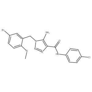 5-amino-1-(5-bromo-2-methoxybenzyl)-N-(4-chlorophenyl)-1H-1,2,3-triazole-4-carboxamide结构式