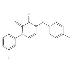 1-(3-Chlorophenyl)-4-[(4-methylphenyl)methyl]-1,2,3,4-tetrahydropyrazine-2,3-dione Structure