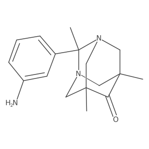 2-(3-Aminophenyl)-2,5,7-trimethyl-1,3-diazatricyclo[3.3.1.1~3,7~]decan-6-one Structure
