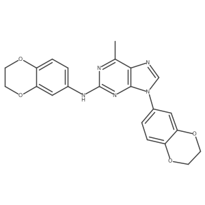 N,9-di(2,3-dihydro-1,4-benzodioxin-6-yl)-6-methyl-9H-purin-2-amine Structure