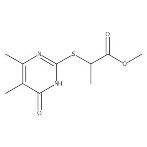 Methyl 2-((4,5-dimethyl-6-oxo-1,6-dihydropyrimidin-2-yl)thio)propanoate Structure