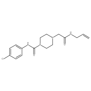 4-[[(4-Chlorophenyl)amino]carbonyl]-N-2-propen-1-yl-1-piperazineacetamide结构式