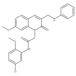N-(5-chloro-2-methoxyphenyl)-2-(7-methoxy-2-oxo-3-((phenylamino)methyl)quinolin-1(2H)-yl)acetamide Structure