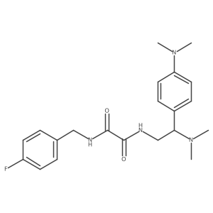 N1-(2-(dimethylamino)-2-(4-(dimethylamino)phenyl)ethyl)-N2-(4-fluorobenzyl)oxalamide结构式