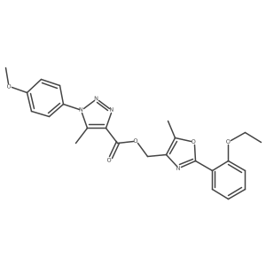[2-(2-ethoxyphenyl)-5-methyl-1,3-oxazol-4-yl]methyl 1-(4-methoxyphenyl)-5-methyl-1H-1,2,3-triazole-4-carboxylate Structure