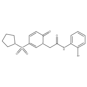 N-(2-bromophenyl)-2-[2-oxo-5-(pyrrolidine-1-sulfonyl)-1,2-dihydropyridin-1-yl]acetamide Structure