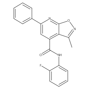 N-(2-fluorophenyl)-3-methyl-6-phenyl[1,2]oxazolo[5,4-b]pyridine-4-carboxamide结构式