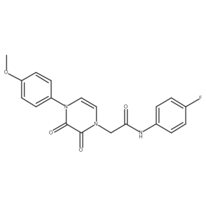 N-(4-fluorophenyl)-2-[4-(4-methoxyphenyl)-2,3-dioxo-1,2,3,4-tetrahydropyrazin-1-yl]acetamide Structure