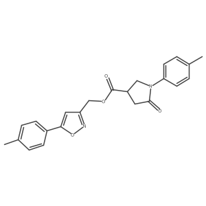 (5-(p-Tolyl)isoxazol-3-yl)methyl 5-oxo-1-(p-tolyl)pyrrolidine-3-carboxylate结构式