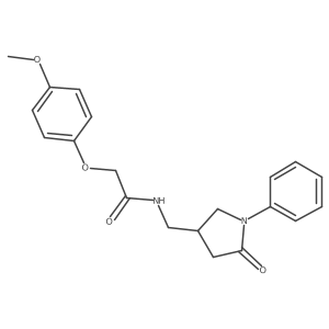 2-(4-methoxyphenoxy)-N-[(5-oxo-1-phenylpyrrolidin-3-yl)methyl]acetamide Structure