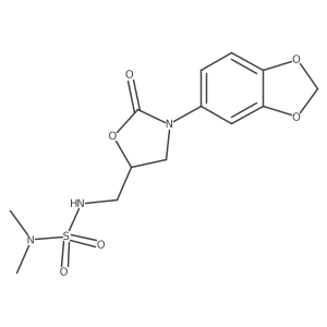 3-(2H-1,3-benzodioxol-5-yl)-5-{[(dimethylsulfamoyl)amino]methyl}-1,3-oxazolidin-2-one Structure
