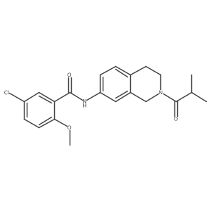 5-chloro-N-(2-isobutyryl-1,2,3,4-tetrahydroisoquinolin-7-yl)-2-methoxybenzamide Structure