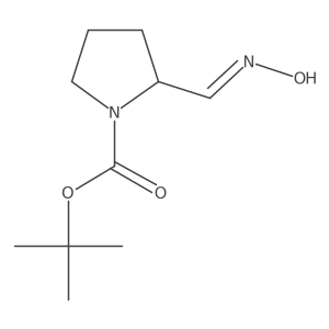 2-(Hydroxyimino-methyl)-pyrrolidine-1-carboxylic acid tert-butyl ester结构式