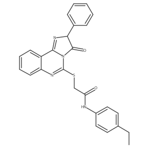 N-(4-ethylphenyl)-2-({3-oxo-2-phenyl-2H,3H-imidazo[1,2-c]quinazolin-5-yl}sulfanyl)acetamide结构式