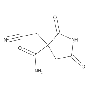 3-(Cyanomethyl)-2,5-dioxo-3-pyrrolidinecarboxamide结构式
