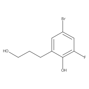 4-Bromo-2-fluoro-6-(3-hydroxypropyl)phenol Structure