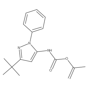 prop-1-en-2-yl 3-tert-butyl-1-phenyl-1H-pyrazol-5-ylcarbamate Structure