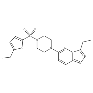 1-{3-Ethyl-[1,2,4]triazolo[4,3-b]pyridazin-6-yl}-4-[(5-ethylthiophen-2-yl)sulfonyl]piperazine结构式