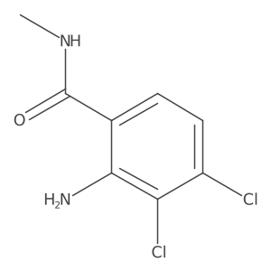 2-amino-3,4-dichloro-N-methyl-benzamide结构式