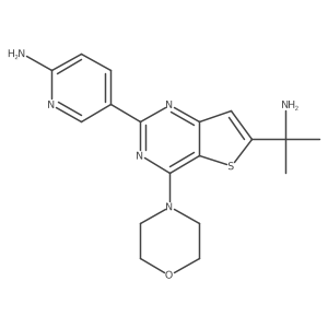 5-(6-(2-Aminopropan-2-yl)-4-morpholinothieno[3,2-d]pyrimidin-2-yl)pyridin-2-amine Structure