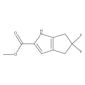 Methyl 5,5-difluoro-1,4,5,6-tetrahydrocyclopenta[b]pyrrole-2-carboxylate Structure