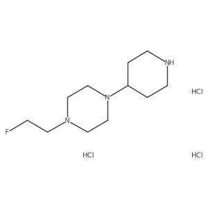 1-(2-Fluoroethyl)-4-(4-piperidinyl)piperazine trihydrochloride Structure