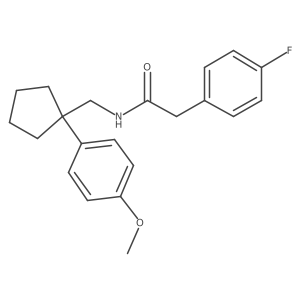 2-(4-fluorophenyl)-N-((1-(4-methoxyphenyl)cyclopentyl)methyl)acetamide Structure