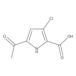5-acetyl-3-chloro-1H-pyrrole-2-carboxylic acid结构式