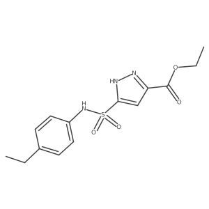 ethyl 3-[(4-ethylphenyl)sulfamoyl]-1H-pyrazole-5-carboxylate结构式