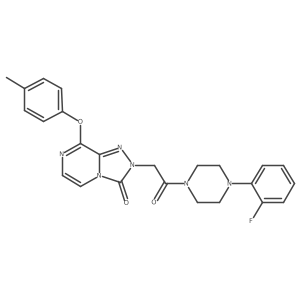 2-(2-(4-(2-fluorophenyl)piperazin-1-yl)-2-oxoethyl)-8-(p-tolyloxy)-[1,2,4]triazolo[4,3-a]pyrazin-3(2H)-one Structure
